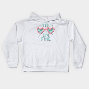 yes i'm fine Kids Hoodie